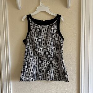 White House Black Market Hexagon Pattern Tank Top